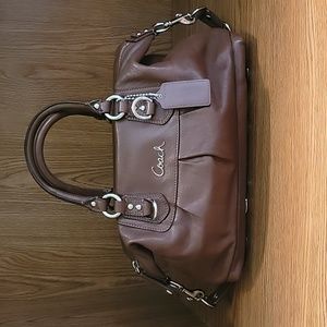 Coach Ashley Brown Leather Satchel